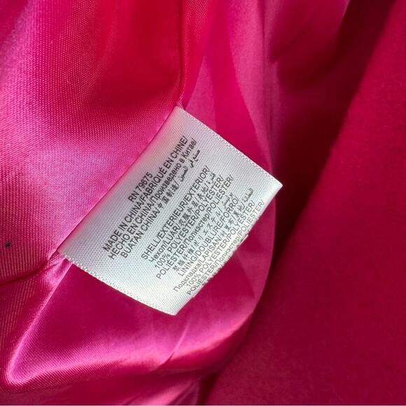 BCBGeneration Women's Double-Breasted Bouclé Walker Coat hot pink size XXS - Picture 7 of 9